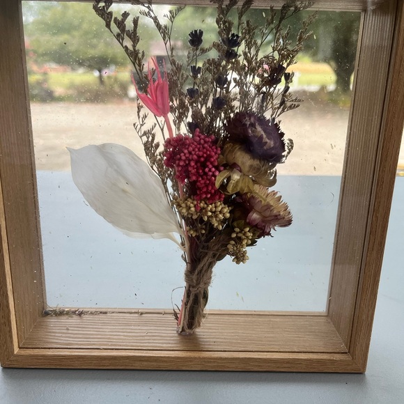 Rustic Floral Shadow Box with Dried Flowers - Picture 1 of 9
